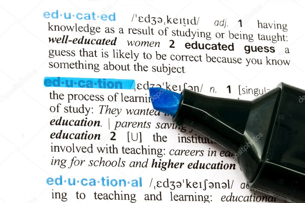 The word EDUCATION