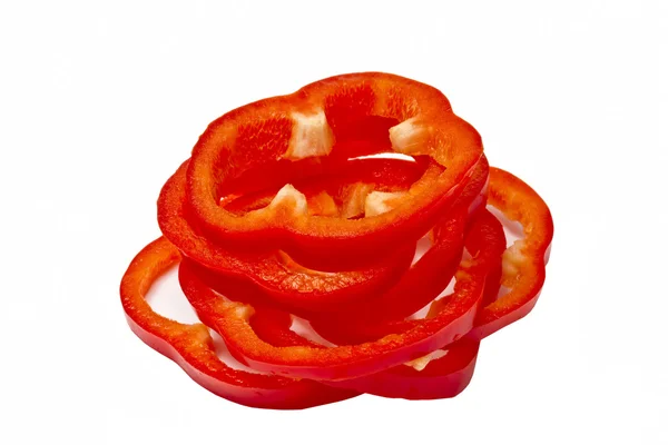 Φέτες κόκκινης πιπεριάς — Φωτογραφία Αρχείου