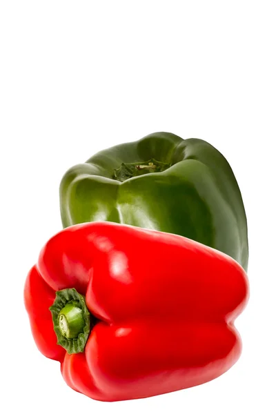 Rote und grüne Paprika — Stockfoto