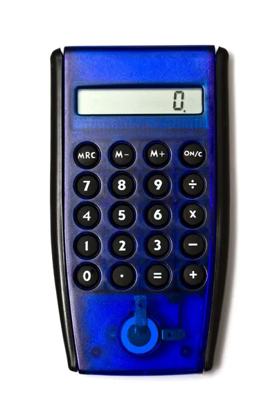 Μπλε αριθμομηχανή — Φωτογραφία Αρχείου
