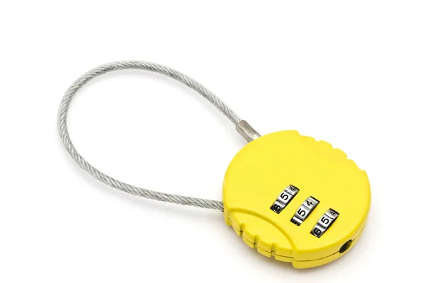 Yellow combination lock — Stock Photo, Image