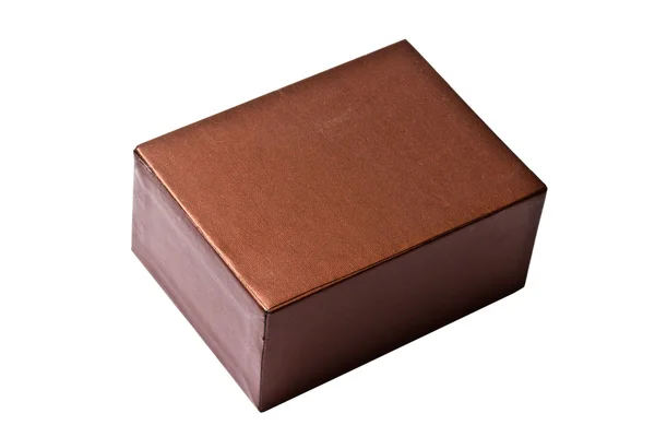 Caixa de presente isolado no branco — Fotografia de Stock