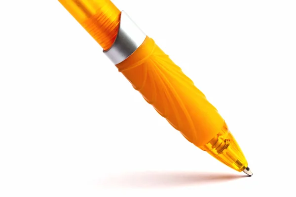 Gelbe Stift-Nahaufnahme auf Weiß — Stockfoto