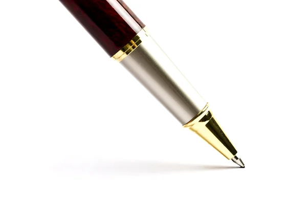 白に書いてボールペン — ストック写真