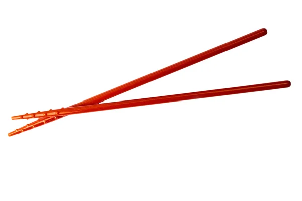 Kırmızı çubuk üzerinde beyaz izole — Stok fotoğraf