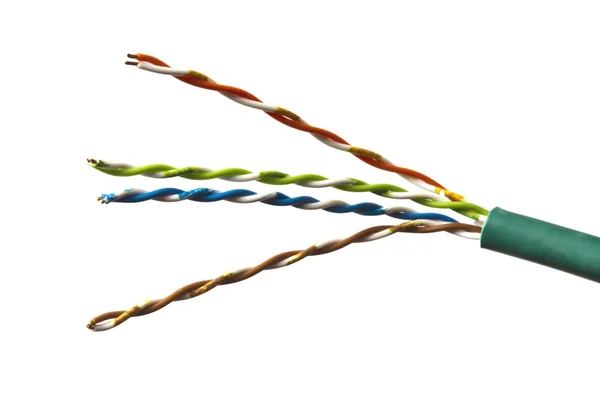 Cable colorido aislado en blanco —  Fotos de Stock