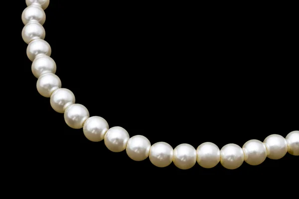白色珍珠项链 — 图库照片