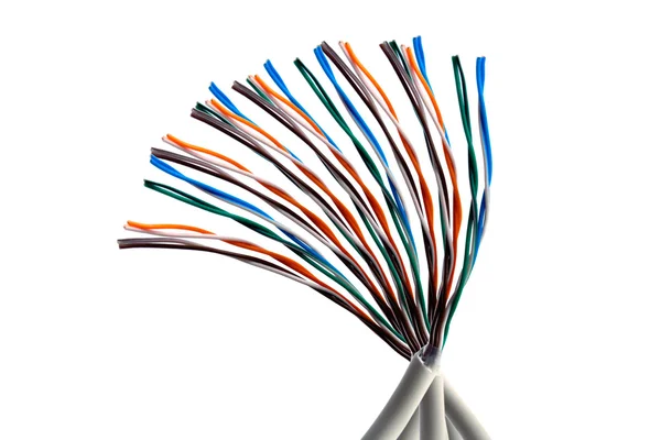 Цветные кабели — стоковое фото