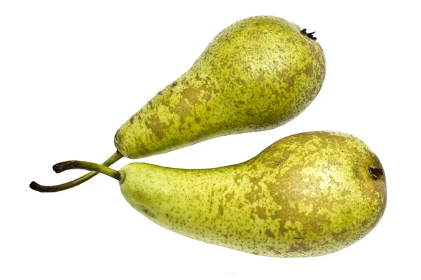 Gröna päron isolerad på vit — Stockfoto