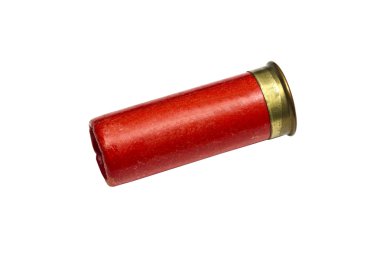 Shotgun bullet isolated on white clipart