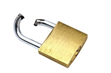 Broken padlock clipart