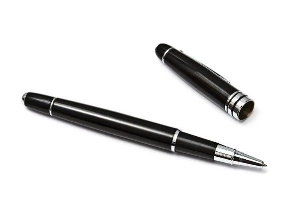 Black Ball Point Pen Isolated On White — Stock Photo, Image