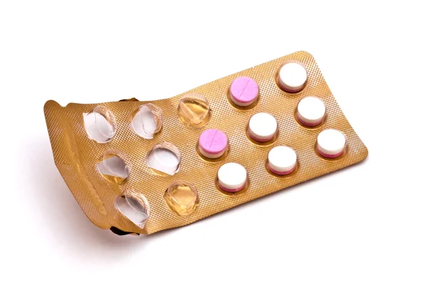 Růžové pilulky — Stock fotografie