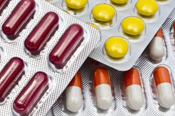 Pillole colorate — Foto Stock