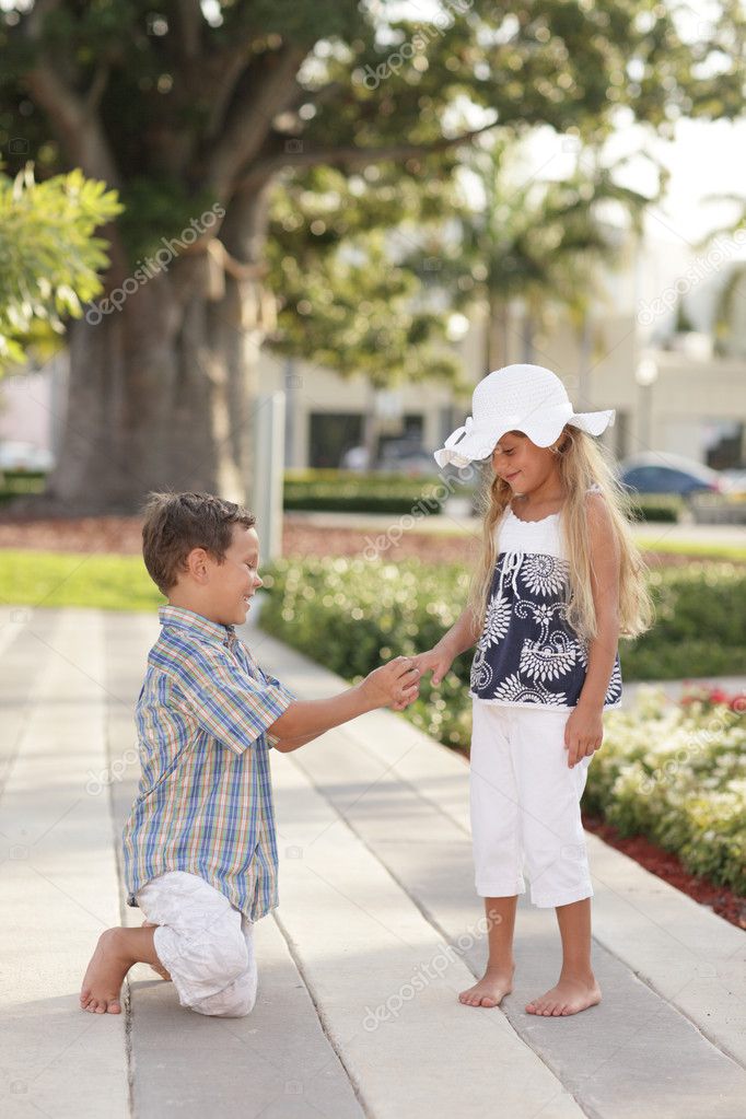 Young boy proposing — Stock Photo © felixtm #4108916