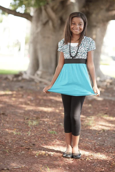 Criança afro-americana na moda — Fotografia de Stock