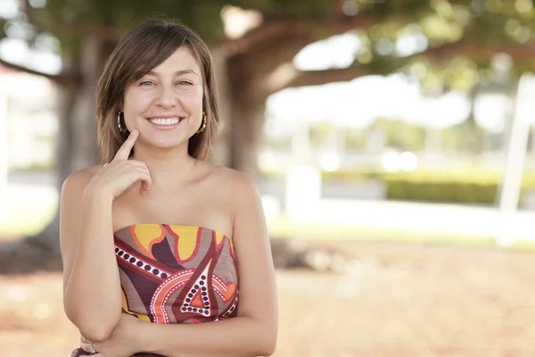 Image of a woman smiling — Stock Photo, Image