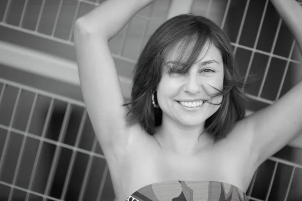 Afbeelding van een vrouw die lacht — Stockfoto