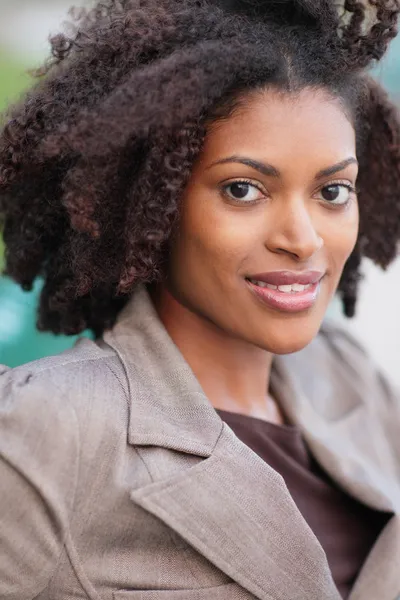 Image Attractive Young Black Businesswoman — Stock Photo, Image