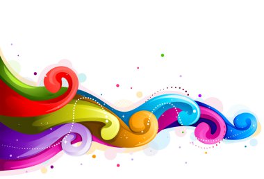 Abstract Rainbow Wave clipart