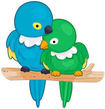 Lovebirds clipart