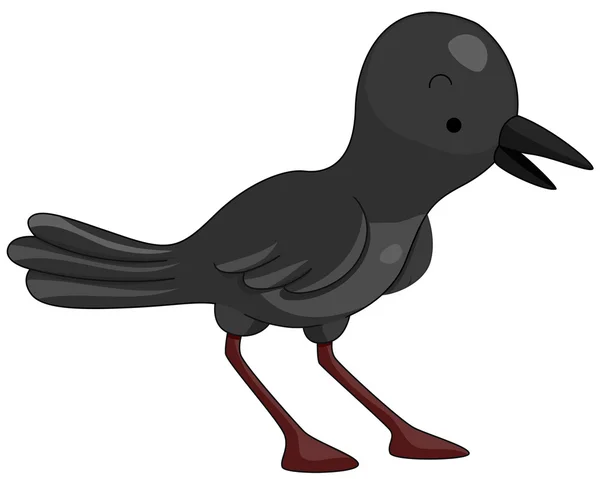 Schwarze Krähe — Stockvektor