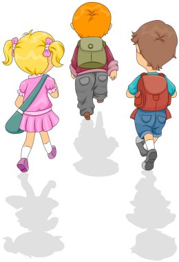 Walking to School clipart