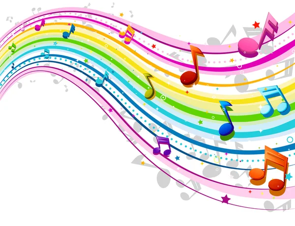Onda de la música del arco iris — Foto de Stock