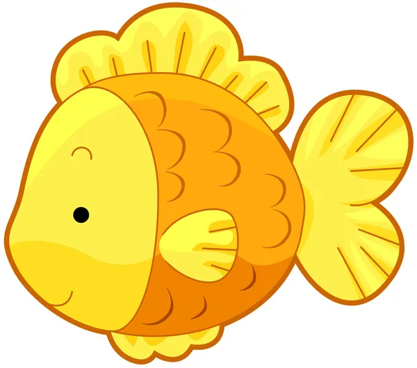 Симпатичная золотая рыбка — стоковое фото