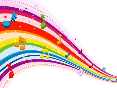 Rainbow Music clipart