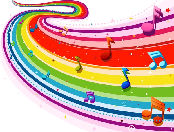 Rainbow zene — Stock Fotó