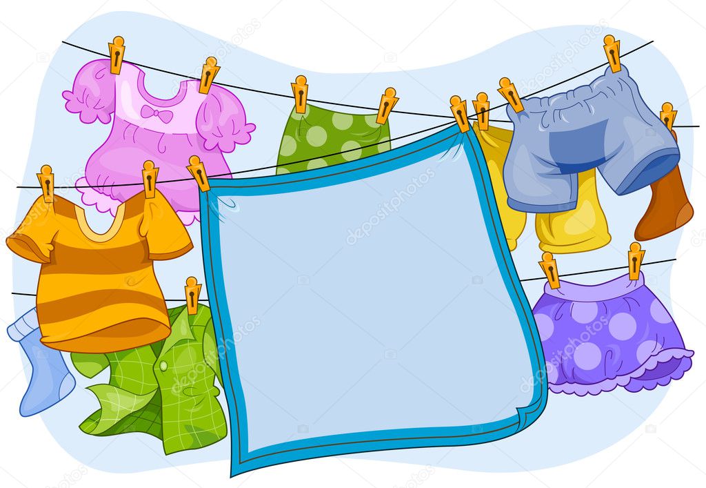 Laundry Frame — Stock Photo © lenmdp 4009745