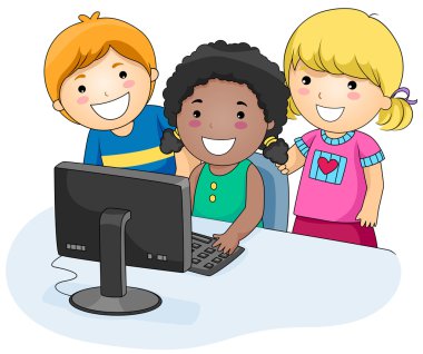 Computer Kids clipart