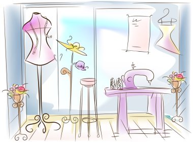 Dressmaking Room clipart