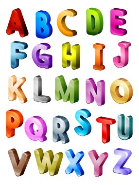 Isometric Alphabet clipart