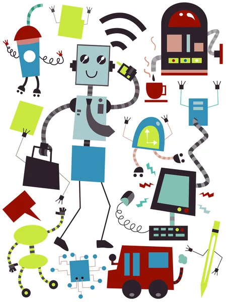 Doodles ρομπότ επιχειρήσεων — Φωτογραφία Αρχείου