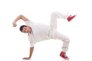 Break dancer posing clipart