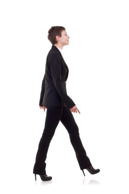 Business woman is walking clipart