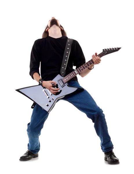 Музикант грає на гітарі — стокове фото