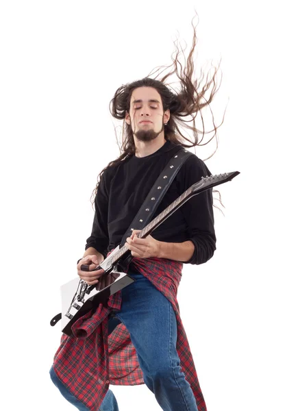 Ağır metal gitarist — Stok fotoğraf