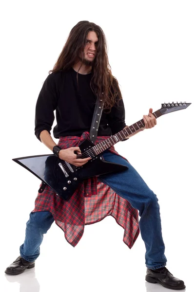 Heavy metal gitáros — Stock Fotó