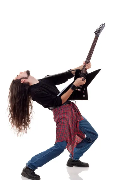 Βαρύ μέταλλο κιθαρίστας — Φωτογραφία Αρχείου
