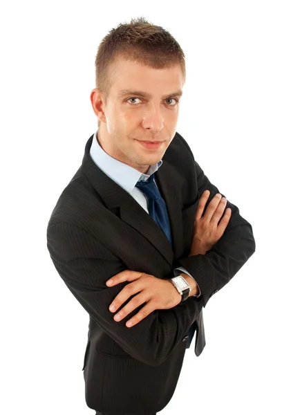 Üzleti ember felett fehér — Stock Fotó
