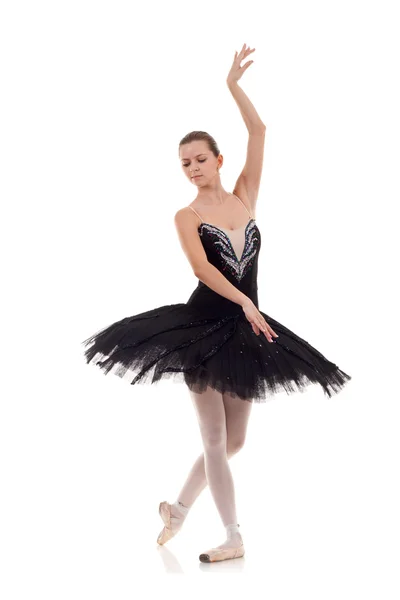 Ballerina vestita con tutù nero — Foto Stock