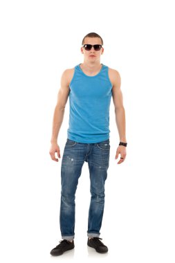 Man wearing sunglasses clipart