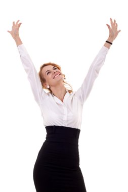 Woman winning clipart