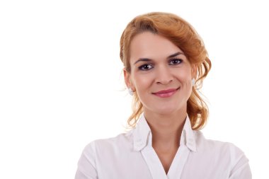 Beautiful business woman's face clipart