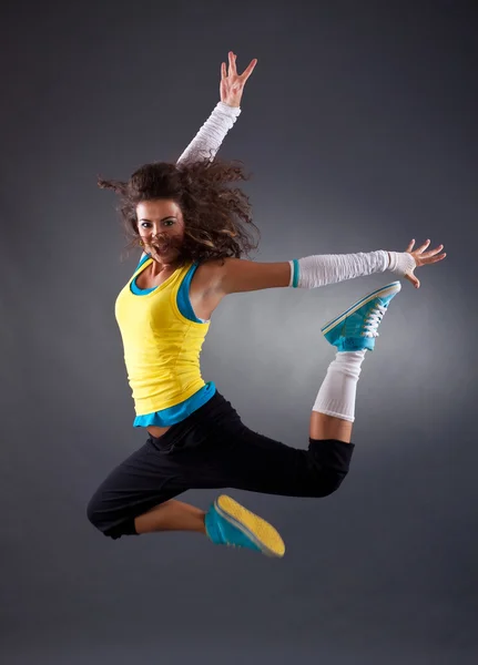 Hip hop dancer jumping — Stock Photo, Image
