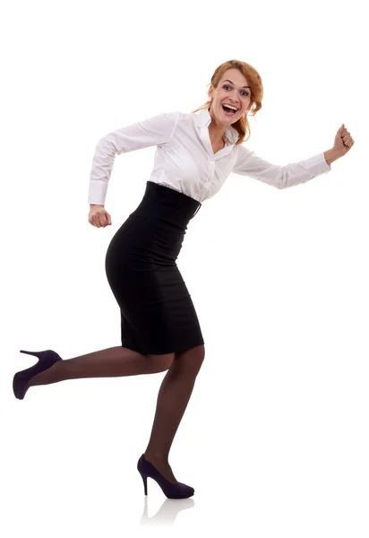 Mulher de negócios correndo — Fotografia de Stock