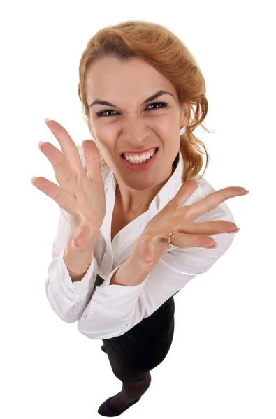 Kızgın bir iş kadını — Stok fotoğraf